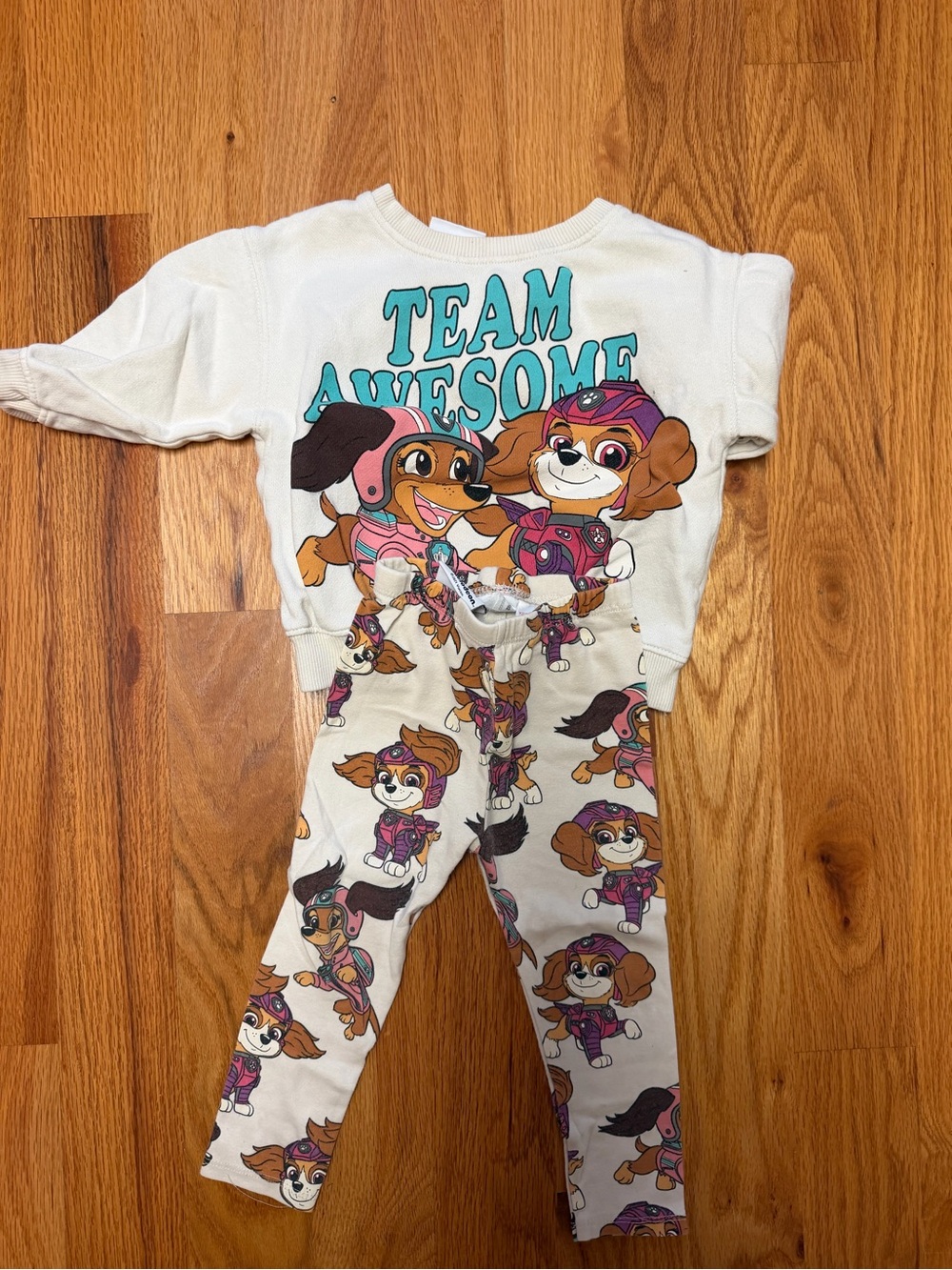 Kids "Team Awesome" White One-Piece Set Paw Patrol Zara